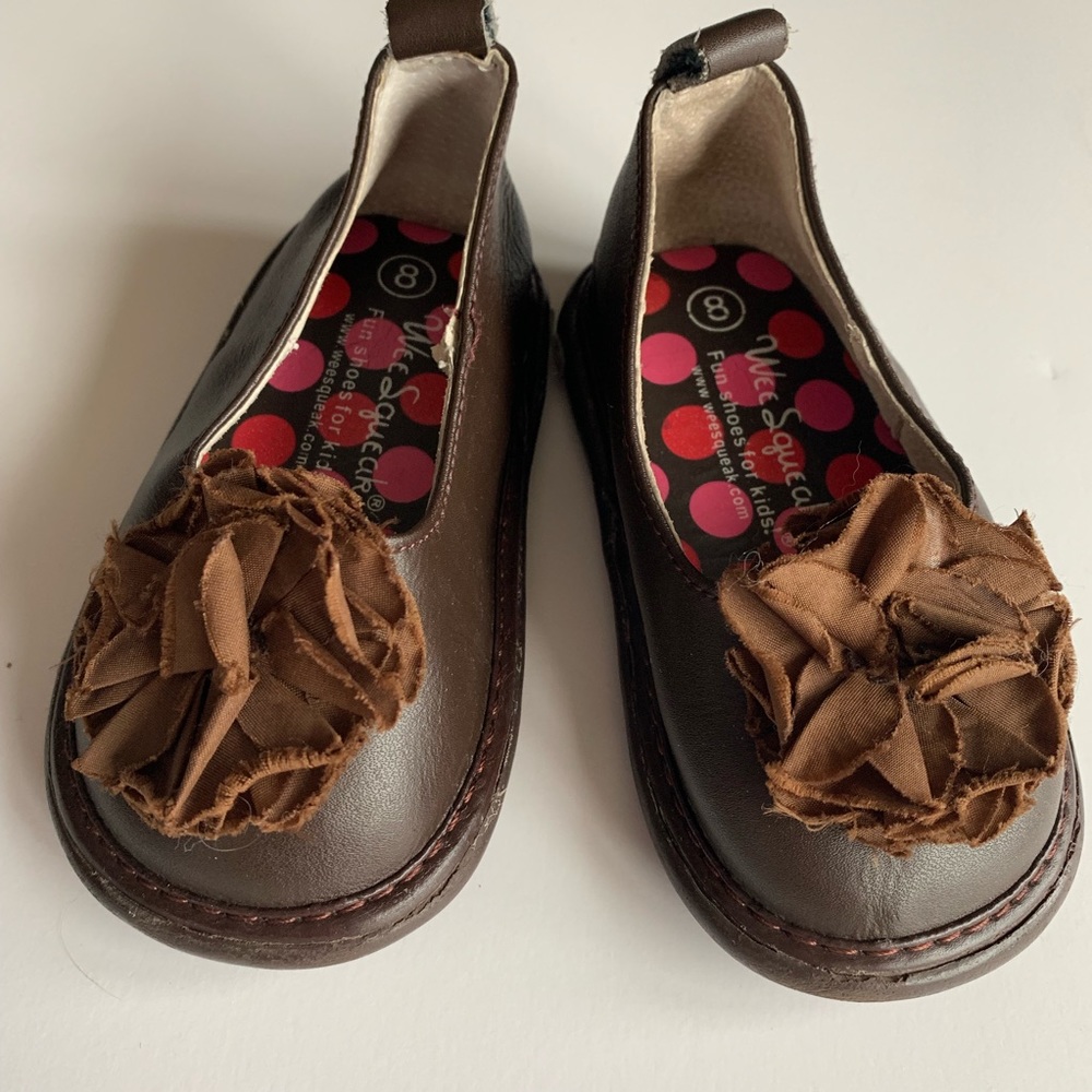 Wee Squeak Genuine Leather Toddler Shoes Sz. 8